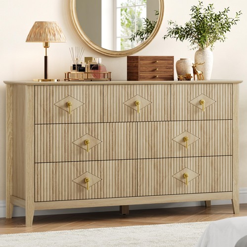 Fluted dresser for bedroom - for,